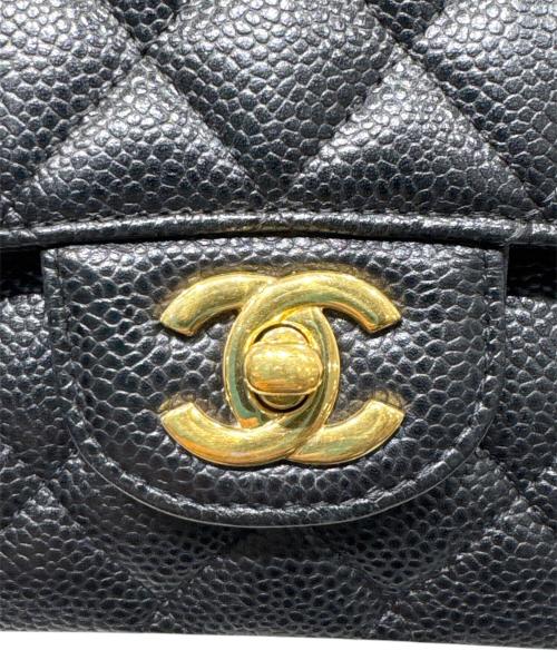 CHANEL（シャネル）CHANEL (シャネル) マトラッセ25/Wフラップチェーンショルダーバッグ ブラック サイズ:25の古着・服飾アイテム