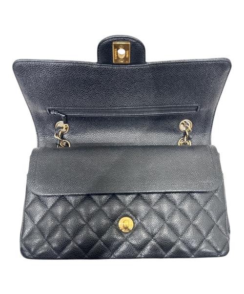CHANEL（シャネル）CHANEL (シャネル) マトラッセ25/Wフラップチェーンショルダーバッグ ブラック サイズ:25の古着・服飾アイテム