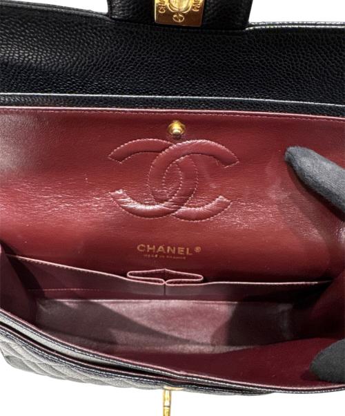 CHANEL（シャネル）CHANEL (シャネル) マトラッセ25/Wフラップチェーンショルダーバッグ ブラック サイズ:25の古着・服飾アイテム
