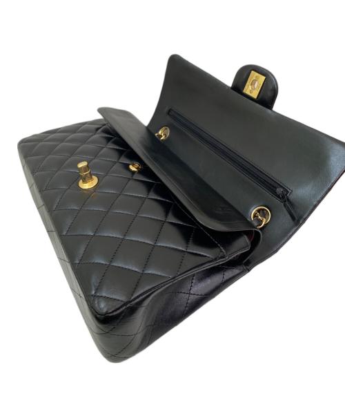 CHANEL（シャネル）CHANEL (シャネル) マトラッセ25 Wフラップチェーンショルダーバッグ ブラック サイズ:25の古着・服飾アイテム