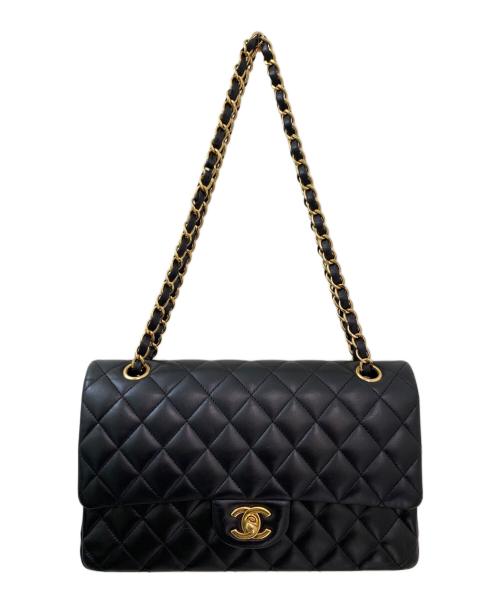 CHANEL（シャネル）CHANEL (シャネル) マトラッセ25 Wフラップチェーンショルダーバッグ ブラック サイズ:25の古着・服飾アイテム