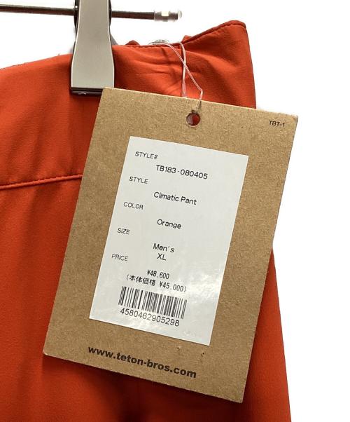Teton Bros（ティートンブロス）Teton Bros (ティートンブロス) Climatic Pants オレンジ サイズ:XL 未使用品の古着・服飾アイテム