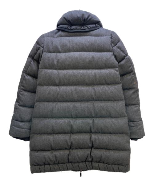 MONCLER（モンクレール）MONCLER (モンクレール) Long down jacket グレーの古着・服飾アイテム