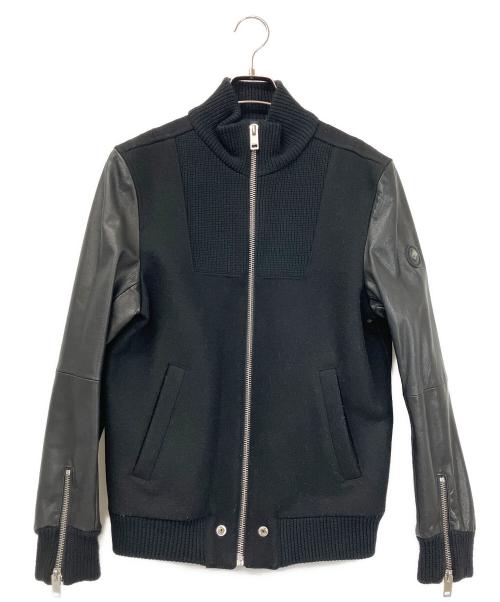 DIESEL（ディーゼル）DIESEL (ディーゼル) 切替ジップブルゾン ネイビー×ブラック サイズ:XSの古着・服飾アイテム