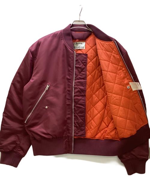 Acne studios（アクネ ストゥディオス）ACNE STUDIOS (アクネ ストゥディオス) MAKIO MA-1ボンバージャケット ワインレッド サイズ:XLの古着・服飾アイテム