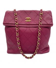 CHANEL（シャネル）の古着「キャビアビコローレ チェーンショルダーバッグ」｜ショッキングピンク
