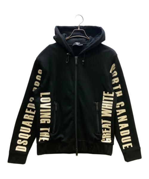 DSQUARED2（ディースクエアード）DSQUARED2 (ディースクエアード) ジップパーカー 	20年モデル ブラック サイズ:Sの古着・服飾アイテム