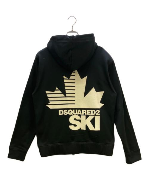 DSQUARED2（ディースクエアード）DSQUARED2 (ディースクエアード) ジップパーカー 	20年モデル ブラック サイズ:Sの古着・服飾アイテム