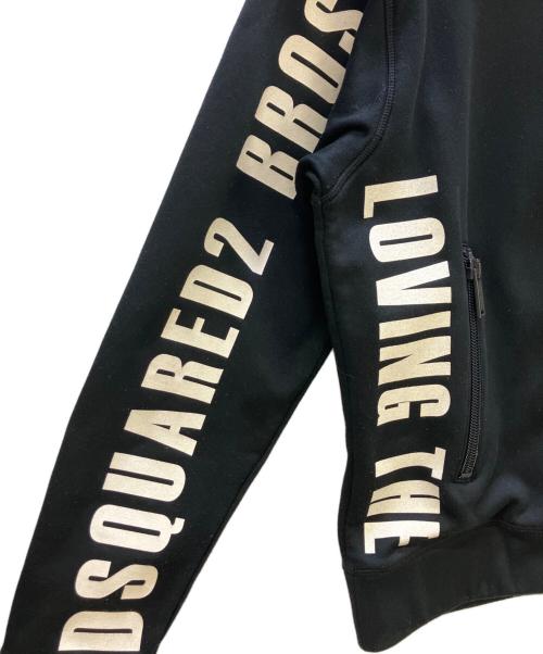 DSQUARED2（ディースクエアード）DSQUARED2 (ディースクエアード) ジップパーカー 	20年モデル ブラック サイズ:Sの古着・服飾アイテム
