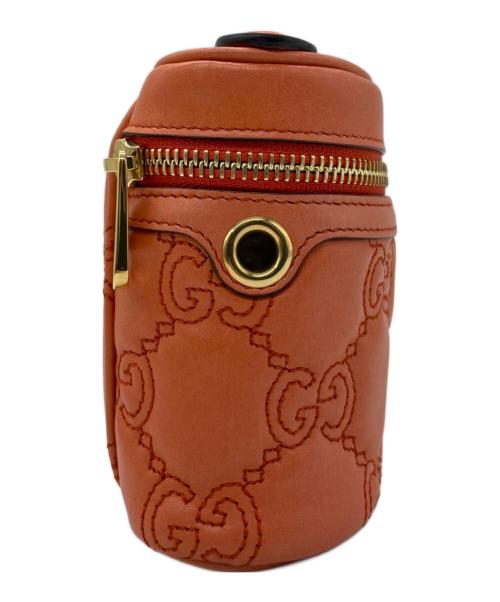 GUCCI（グッチ）GUCCI (グッチ) チェーンショルダーバッグ GGマトラッセ ミニトップハンドルバッグ オレンジの古着・服飾アイテム