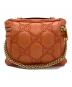 GUCCI (グッチ) チェーンショルダーバッグ GGマトラッセ ミニトップハンドルバッグ オレンジ：90000円