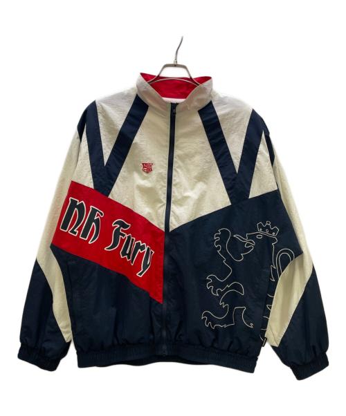 NEIGHBORHOOD（ネイバーフッド）NEIGHBORHOOD (ネイバーフッド) ナイロンジャケット ホワイト×ネイビー×レッド サイズ:Lの古着・服飾アイテム