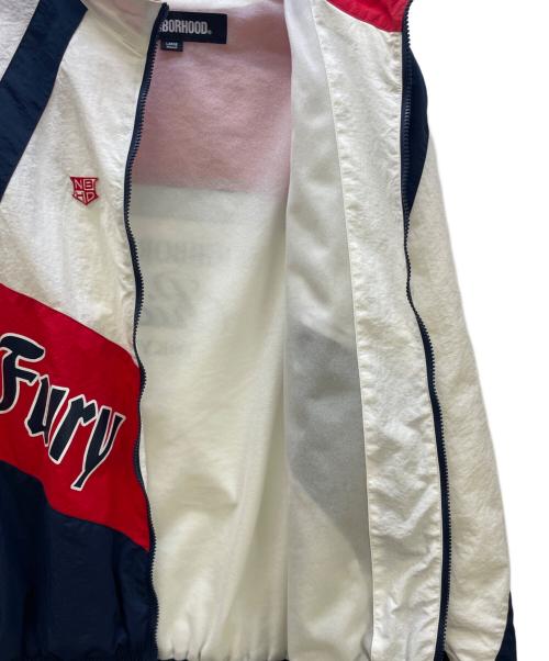 NEIGHBORHOOD（ネイバーフッド）NEIGHBORHOOD (ネイバーフッド) ナイロンジャケット ホワイト×ネイビー×レッド サイズ:Lの古着・服飾アイテム