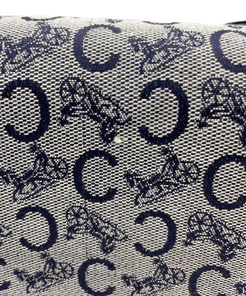 CELINE（セリーヌ）CELINE (セリーヌ) ヴィンテージショルダーバッグ ネイビー×ゴールドの古着・服飾アイテム