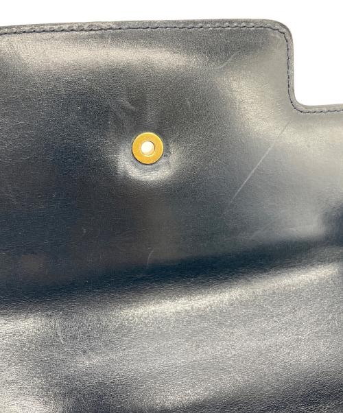 CELINE（セリーヌ）CELINE (セリーヌ) ヴィンテージショルダーバッグ ネイビー×ゴールドの古着・服飾アイテム