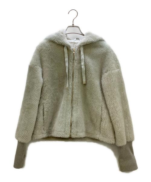 EMMETI（エンメティ）EMMETI (エンメティ) フェイクファージャケット アイボリー サイズ:38の古着・服飾アイテム