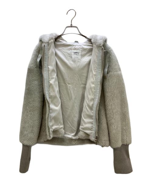 EMMETI（エンメティ）EMMETI (エンメティ) フェイクファージャケット アイボリー サイズ:38の古着・服飾アイテム