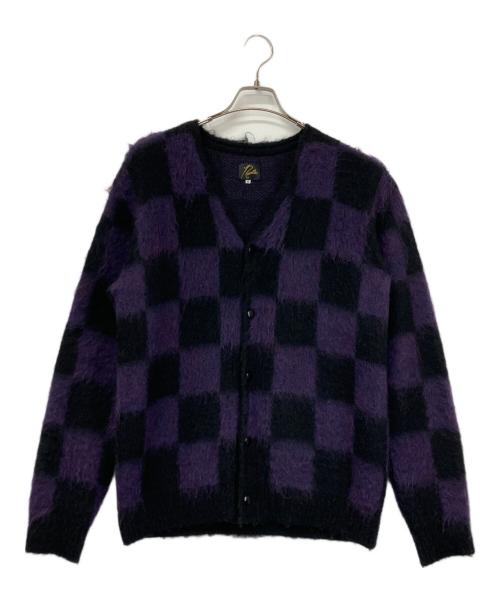 Needles（ニードルズ）Needles (ニードルズ) モヘアニットカーディガン パープル×ブラック サイズ:Sの古着・服飾アイテム