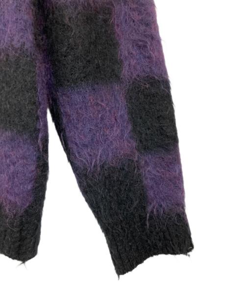Needles（ニードルズ）Needles (ニードルズ) モヘアニットカーディガン パープル×ブラック サイズ:Sの古着・服飾アイテム