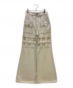 KAPITALキャピタル）の古着「フレアデニム 22SS 14oz White Denim Wind Pen Bush Pants」｜ホワイト