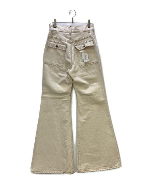 KAPITAL（キャピタル）KAPITAL (キャピタル) フレアデニム 22SS 14oz White Denim Wind Pen Bush Pants ホワイト サイズ:S 未使用品の古着・服飾アイテム