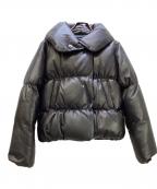 theoryセオリー）の古着「ラムレザーダウンジャケット」｜ブラック