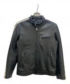 舶来堂ハクライドウ）の古着「シングルライダースジャケット」｜ブラック