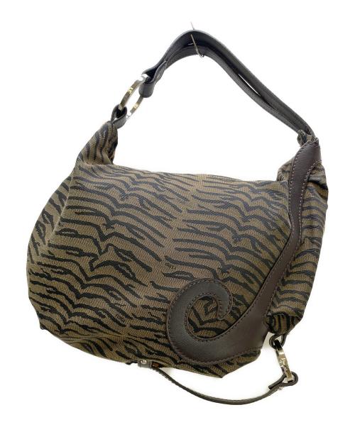 FENDI（フェンディ）FENDI (フェンディ) ハンドバッグ ボルサ ブラウンの古着・服飾アイテム