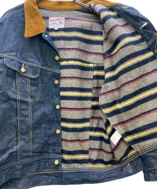 LEE（リー）LEE (リー) デニムジャケット インディゴ×キャメル サイズ:Lの古着・服飾アイテム