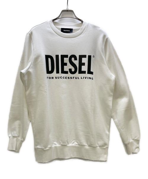 DIESEL（ディーゼル）DIESEL (ディーゼル) ロゴスウェット ホワイト サイズ:Sの古着・服飾アイテム