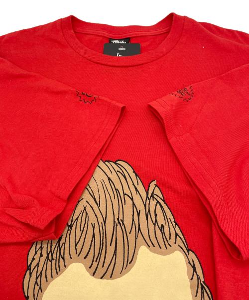 stussy（ステューシー）stussy (ステューシー) BEAVIS AND BUTT HEAD (ビーバス・アンド・バットヘッド) 半袖カットソー レッド サイズ:XLの古着・服飾アイテム