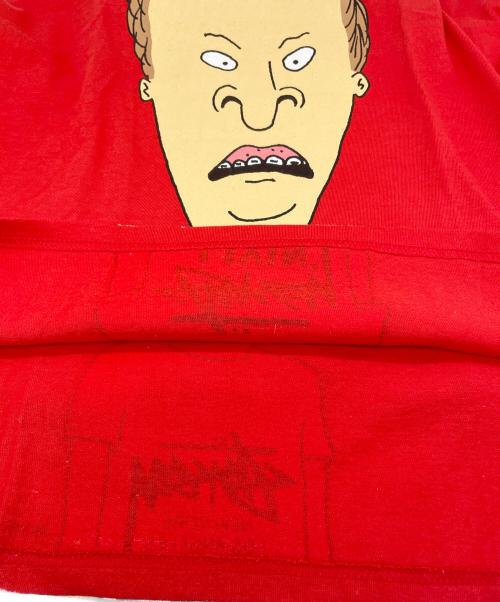 stussy（ステューシー）stussy (ステューシー) BEAVIS AND BUTT HEAD (ビーバス・アンド・バットヘッド) 半袖カットソー レッド サイズ:XLの古着・服飾アイテム