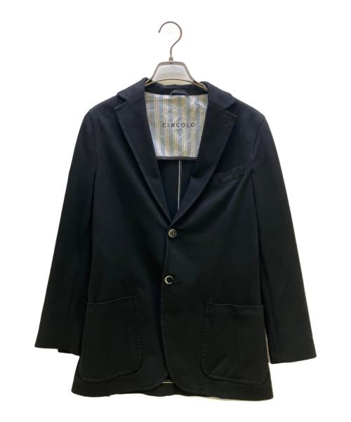 CIRCOLO 1901（チルコロ1901）Circolo 1901 (チルコロ1901) スーパーライトジャージジャケット ブラック サイズ:44の古着・服飾アイテム