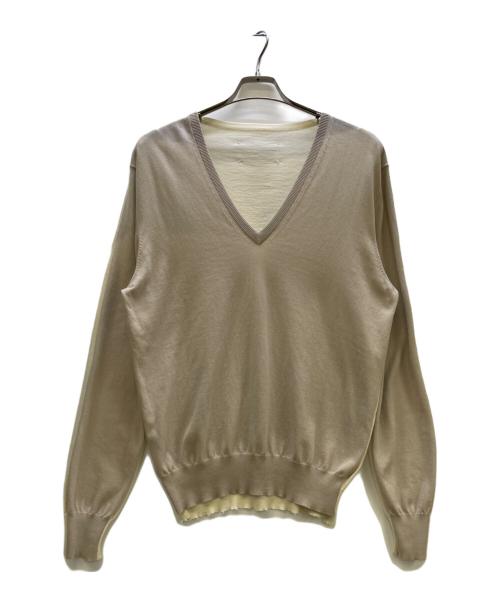 Maison Margiela（メゾンマルジェラ）Maison Margiela (メゾンマルジェラ) Inside Out Knit ベージュ サイズ:Mの古着・服飾アイテム