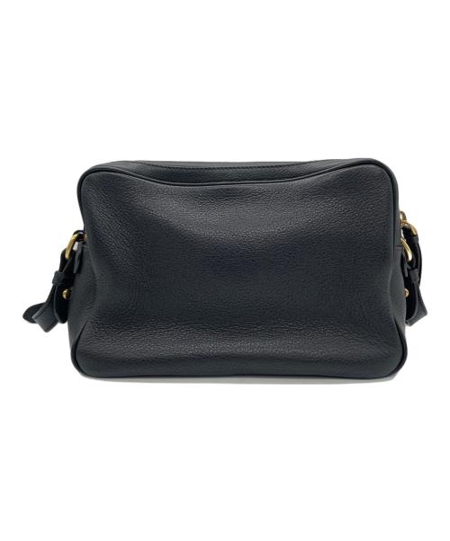 PRADA（プラダ）PRADA (プラダ) レザーショルダーバッグ ブラックの古着・服飾アイテム