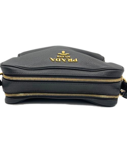 PRADA（プラダ）PRADA (プラダ) レザーショルダーバッグ ブラックの古着・服飾アイテム