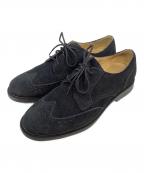 COLE HAANコールハーン）の古着「スウェードウィングチップシューズ」｜ブラック