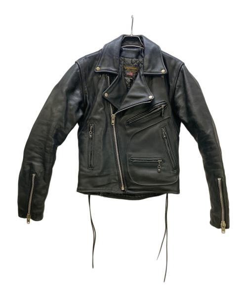 VANSON（バンソン）VANSON (バンソン) ダブルライダースジャケット ブラック サイズ:34の古着・服飾アイテム