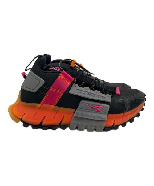 REEBOK（リーボック）REEBOK (リーボック) ローカットスニーカー Zig Kinetica Edge ブラック×オレンジ サイズ:25の古着・服飾アイテム