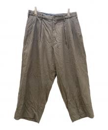 Y's for men（ワイズフォーメン）の古着「ウールギャバジンスラックス」｜カーキ