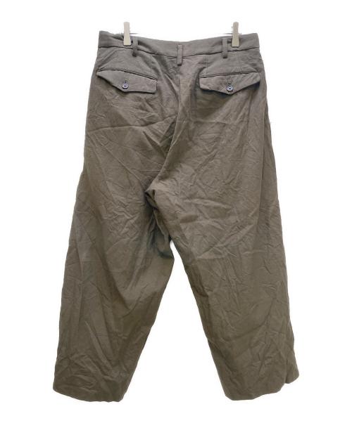 Y's for men（ワイズフォーメン）Y'S for men (ワイズフォーメン) ウールギャバジンスラックス カーキ サイズ:Mの古着・服飾アイテム