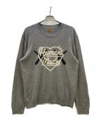 HUMAN MADE×KAWSヒューマンメイド×カウズ）の古着「23AW KAWS MADE KNIT SWEATER」｜グレー