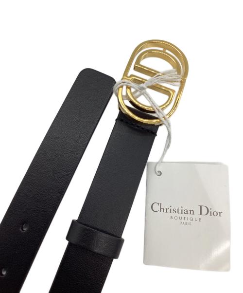 Christian Dior（クリスチャン ディオール）Christian Dior (クリスチャン ディオール) ロゴベルト ブラック×ゴールドの古着・服飾アイテム