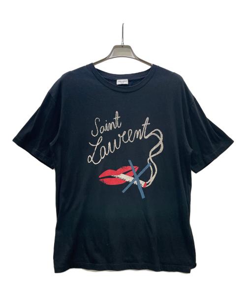 Saint Laurent Paris（サンローランパリ）Saint Laurent Paris (サンローランパリ) プリントTシャツ ブラック サイズ:Mの古着・服飾アイテム