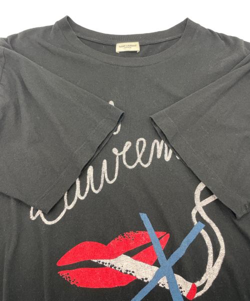 Saint Laurent Paris（サンローランパリ）Saint Laurent Paris (サンローランパリ) プリントTシャツ ブラック サイズ:Mの古着・服飾アイテム