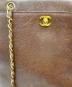 中古・古着 CHANEL (シャネル) キャビアスキン チェーンショルダーバッグ ブラウン：120000円
