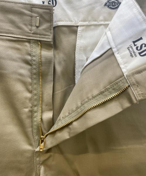 Dickies（ディッキーズ）Dickies (ディッキーズ) Ron Herman (ロンハーマン) LSD (ラウンドスタイルデザイン) ハーフショーツ ベージュ サイズ:91㎝（W36）の古着・服飾アイテム