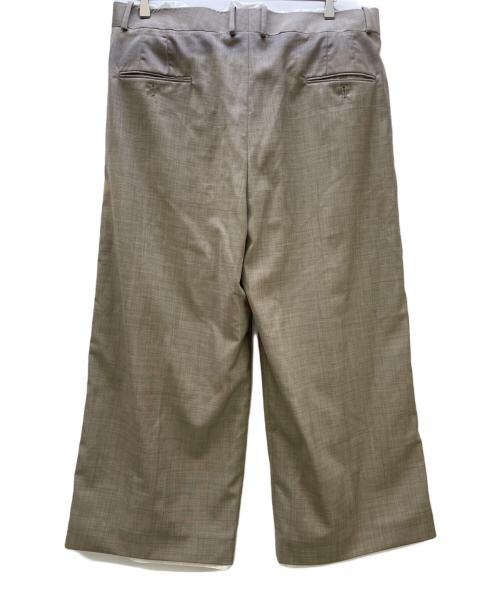 Hed Mayner（ヘド メイナー）Hed Mayner (ヘド メイナー) DOUBLE WAIST SLACKS PANTS ベージュ×ホワイト サイズ:Mの古着・服飾アイテム