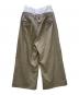 Hed Mayner (ヘド メイナー) DOUBLE WAIST SLACKS PANTS ベージュ×ホワイト サイズ:M：70000円