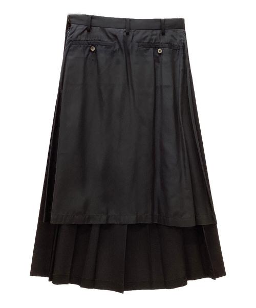 tricot COMME des GARCONS（トリココムデギャルソン）tricot COMME des GARCONS (トリココムデギャルソン) プリーツドッキングスカート ブラック サイズ:Mの古着・服飾アイテム
